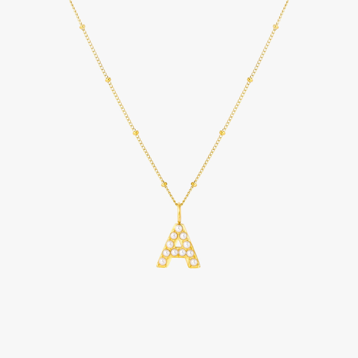 Pearl Initial Necklace