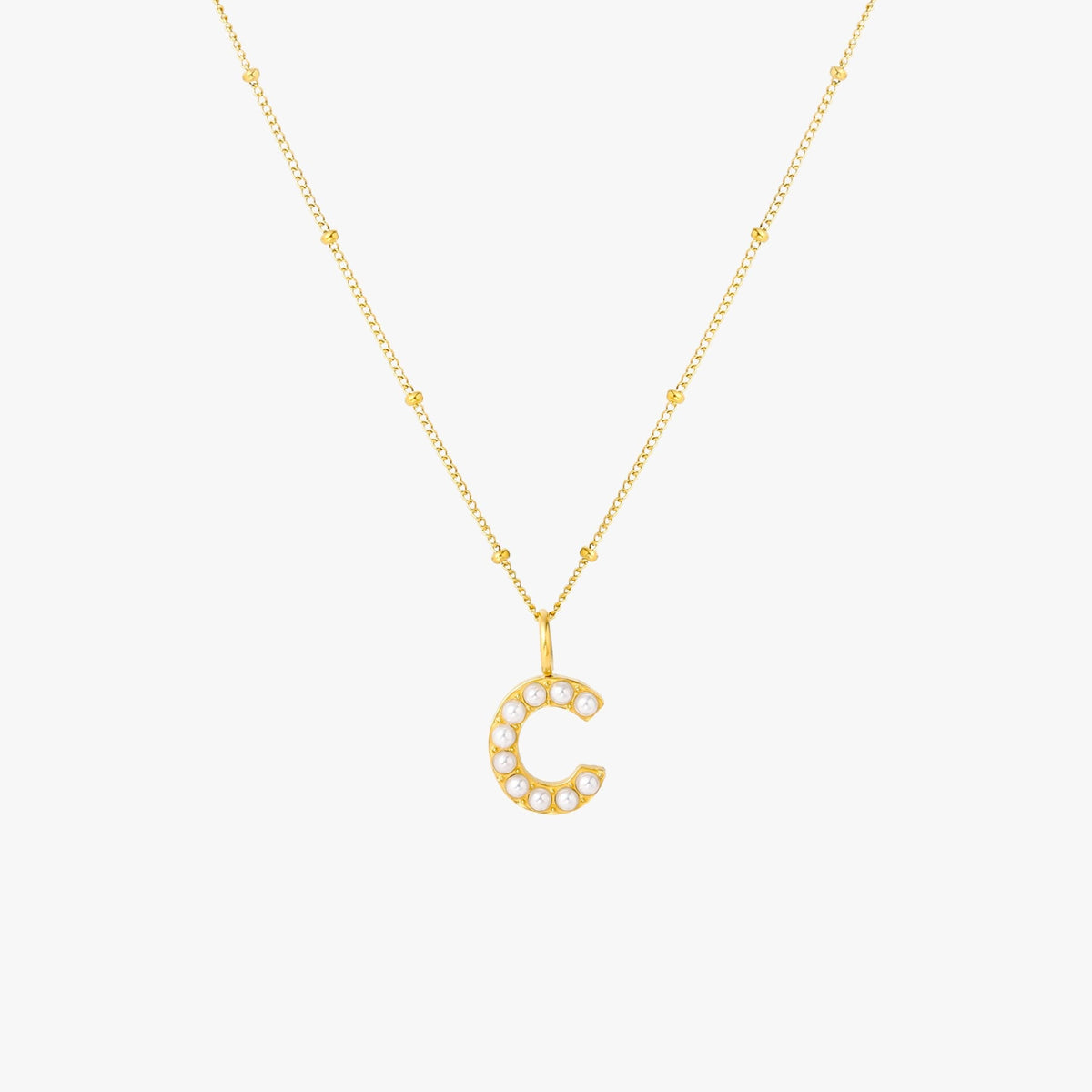 Pearl Initial Necklace