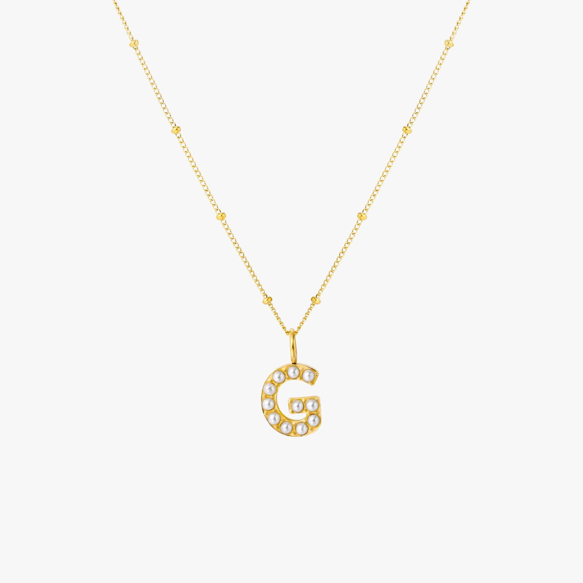 Pearl Initial Necklace