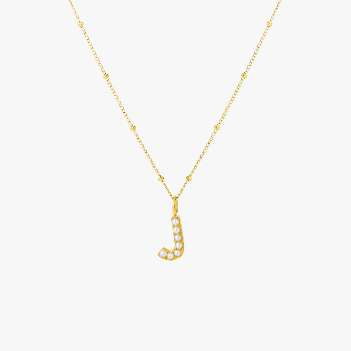 Pearl Initial Necklace