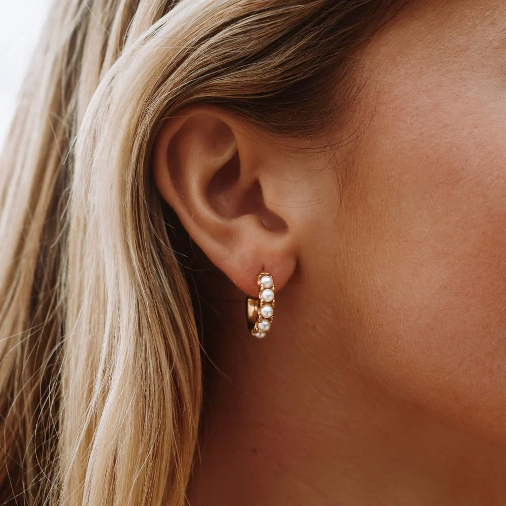 Pendientes Mini Aros Perla
