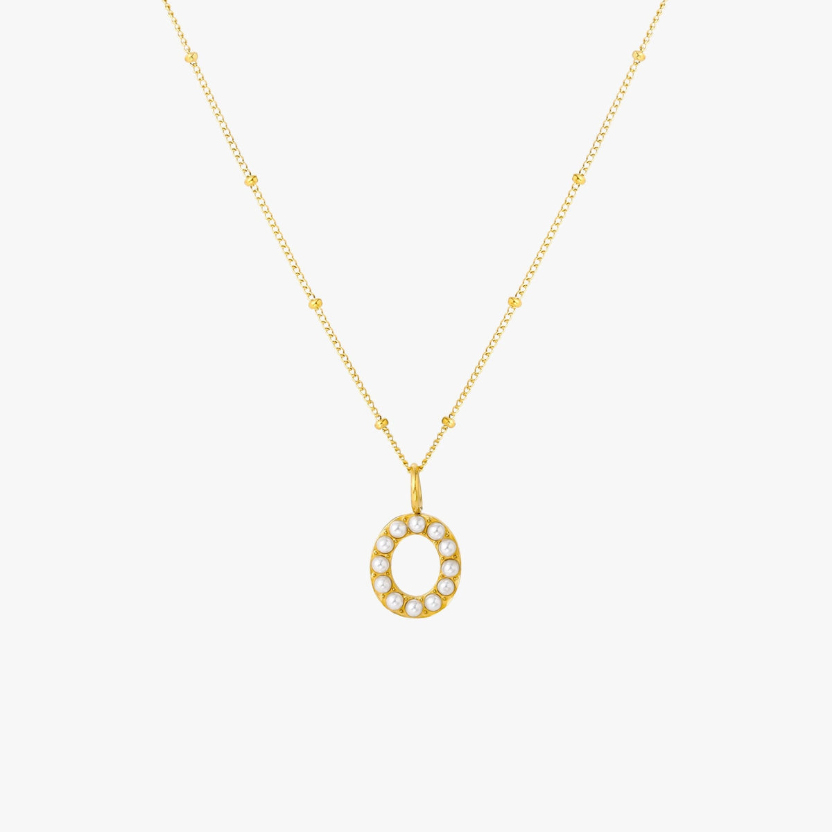 Pearl Initial Necklace