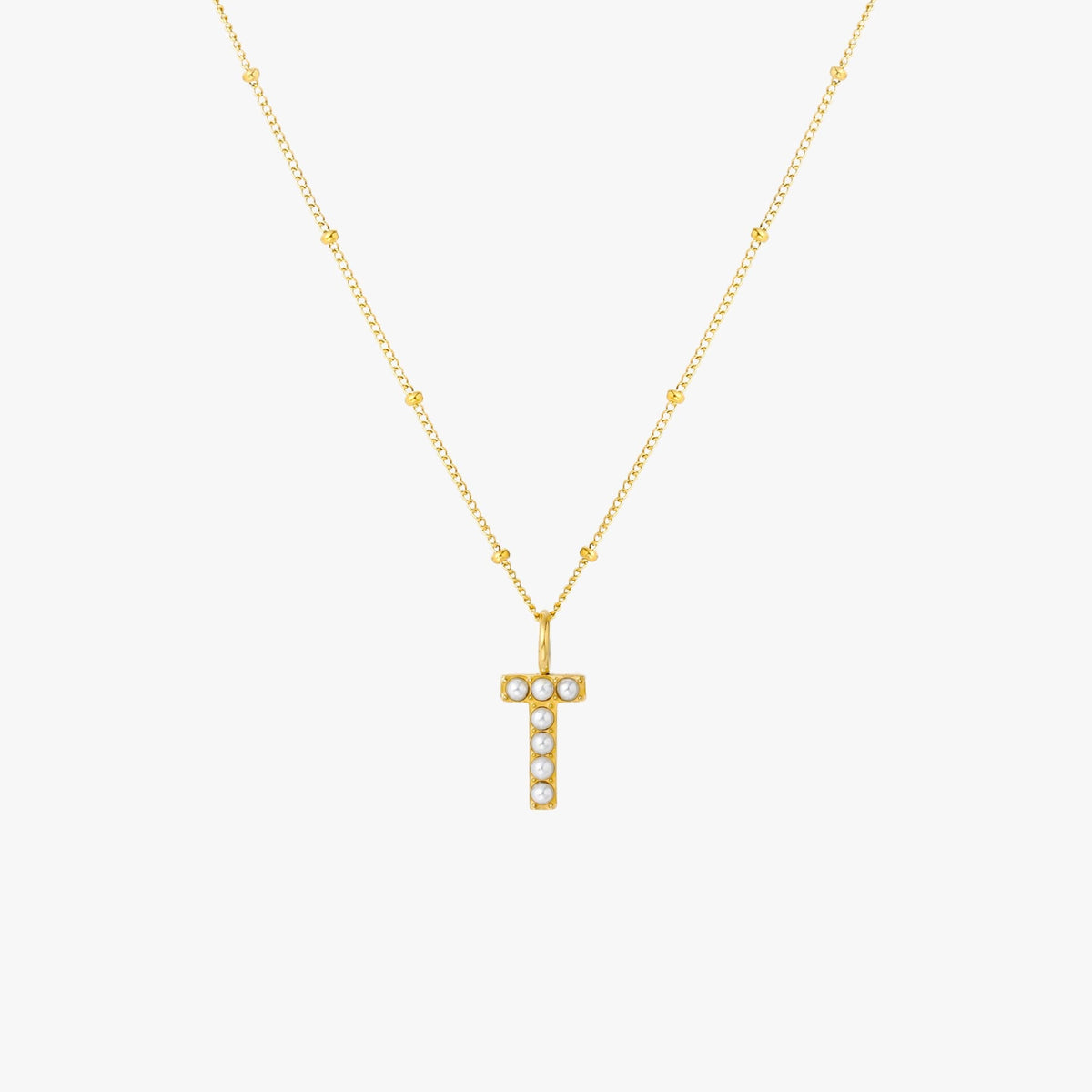 Pearl Initial Necklace