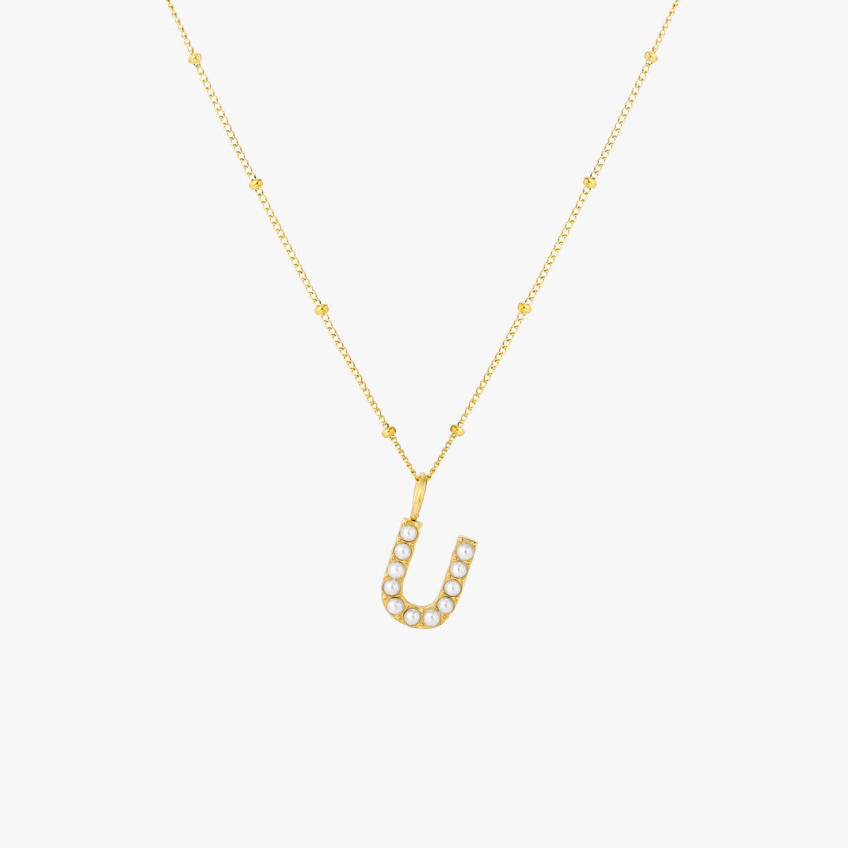 Pearl Initial Necklace