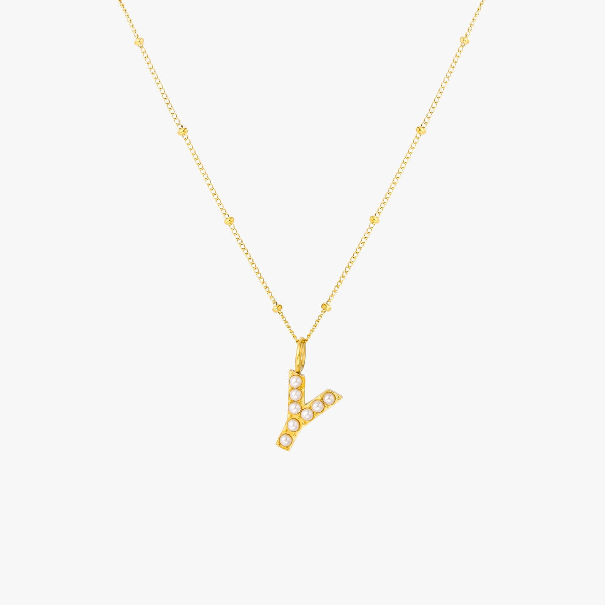 Pearl Initial Necklace