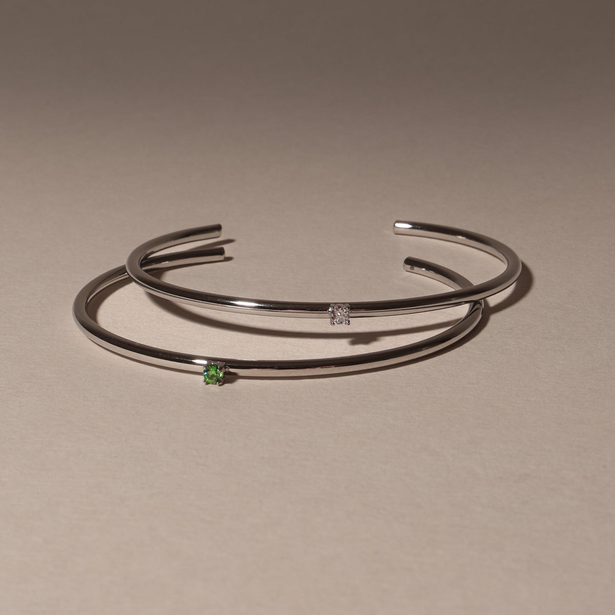 Thin Emerald Cuff