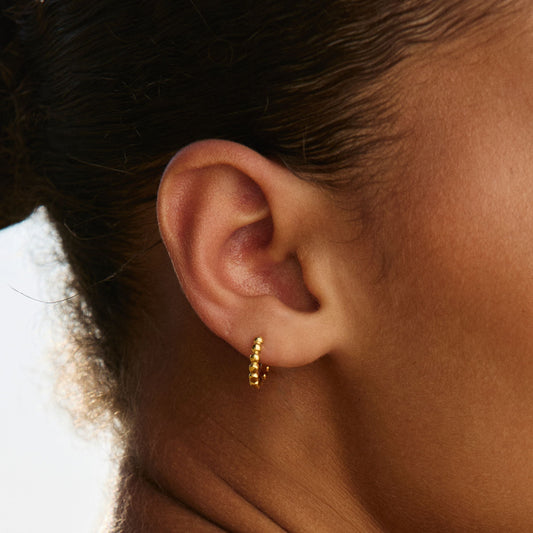 Pendientes de aro con cuentas