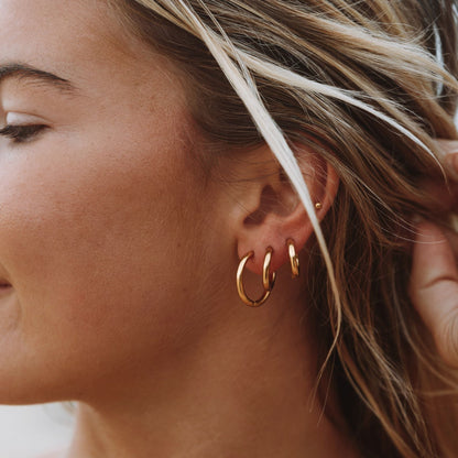Paquete de Pendientes de Aro Triple