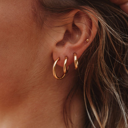 Paquete de Pendientes de Aro Triple