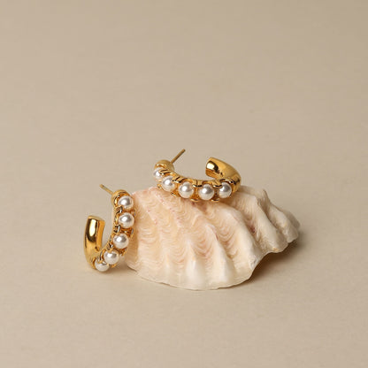 Pendientes Mini Aros Perla