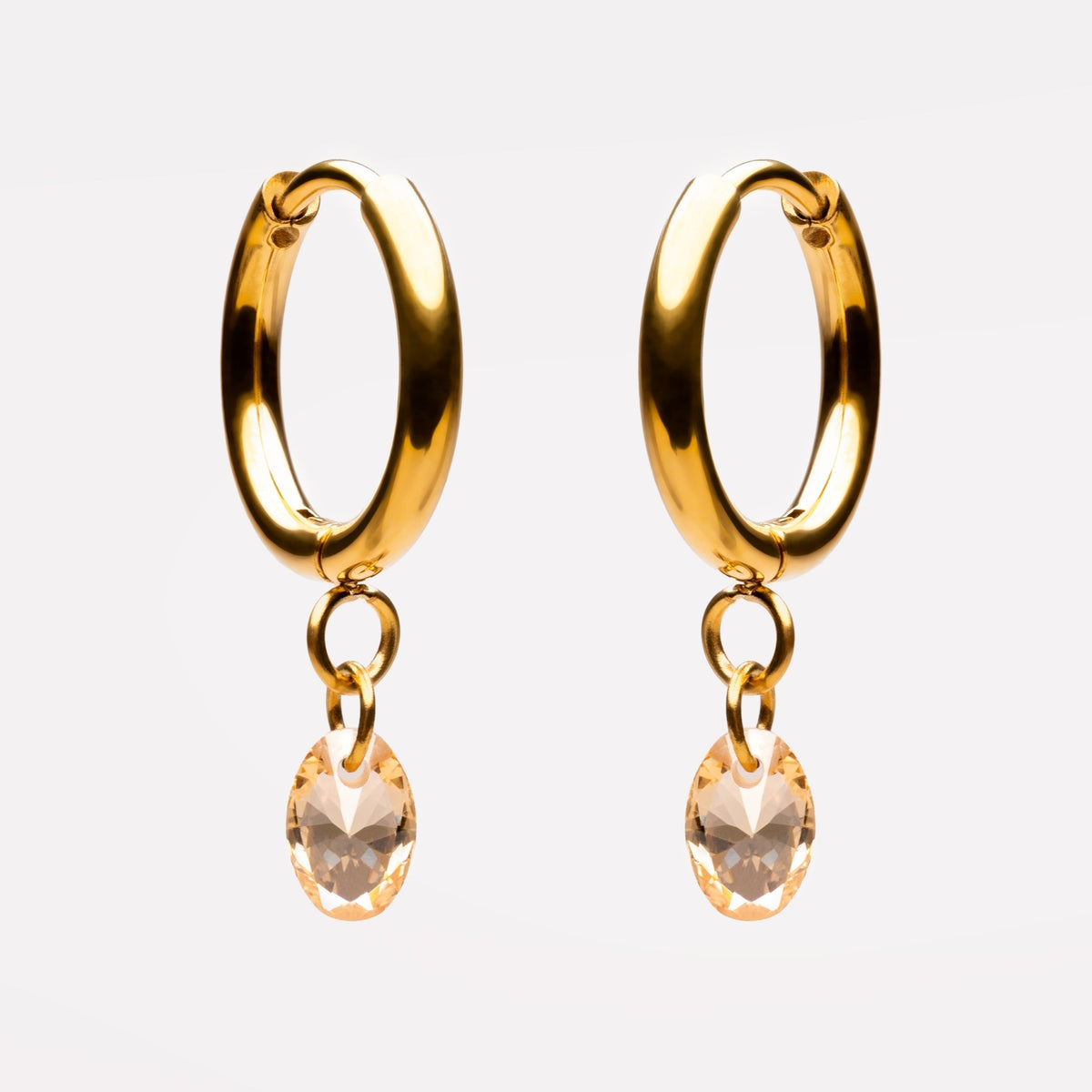 Rosé Drop Earrings