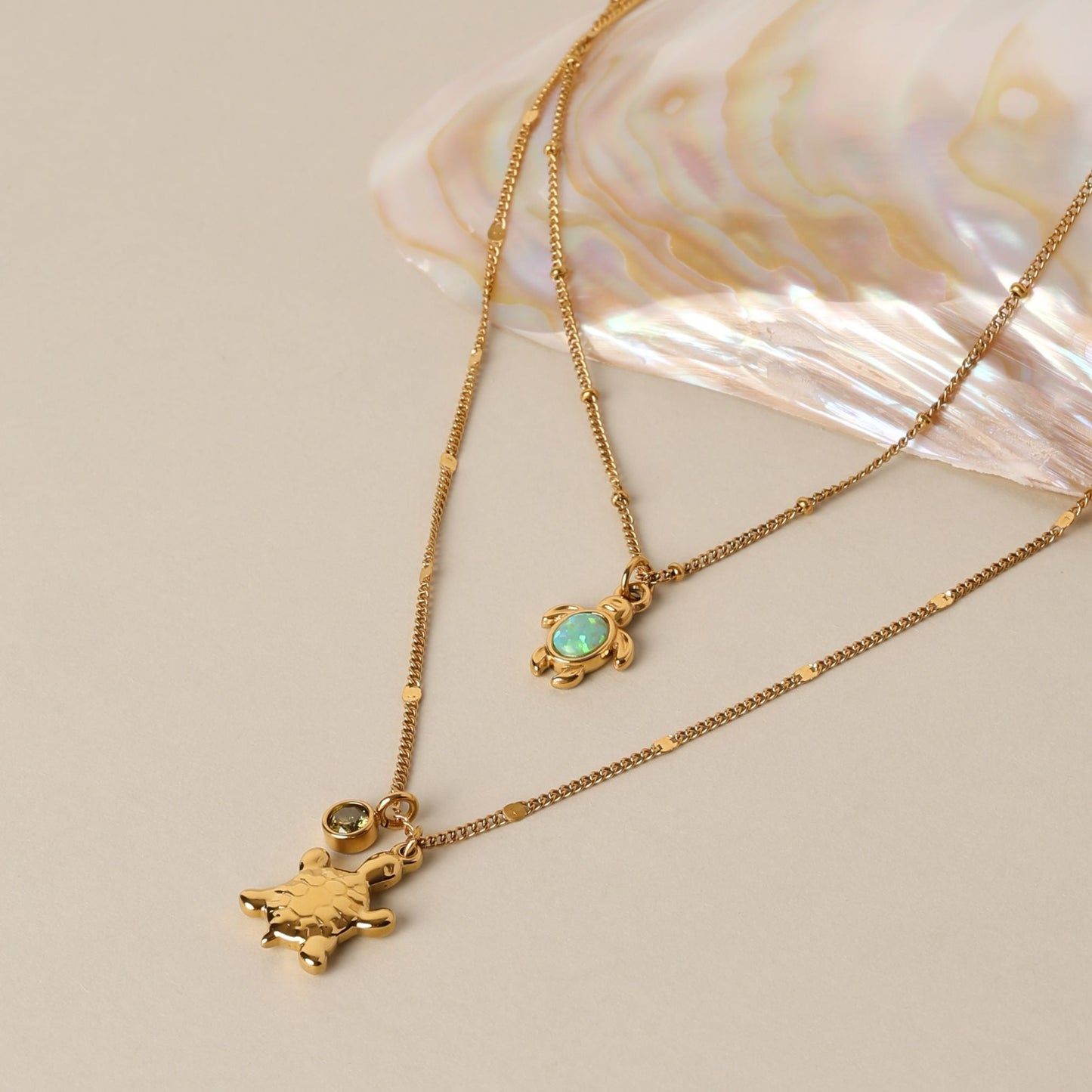Collar de tortuga de ópalo