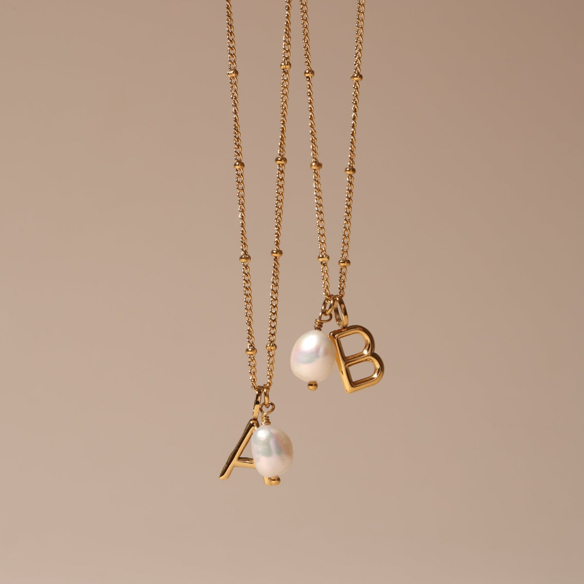 Initial & Pearl Necklace