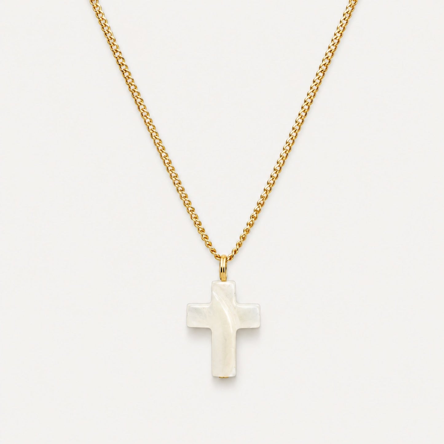 Mother of Pearl Cross Necklace