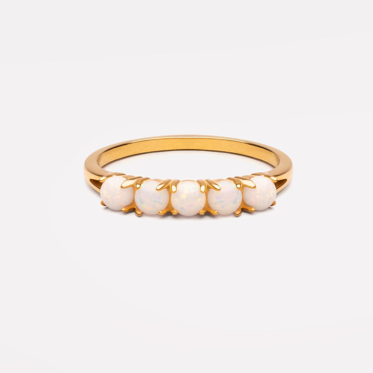 Opal Band Ring