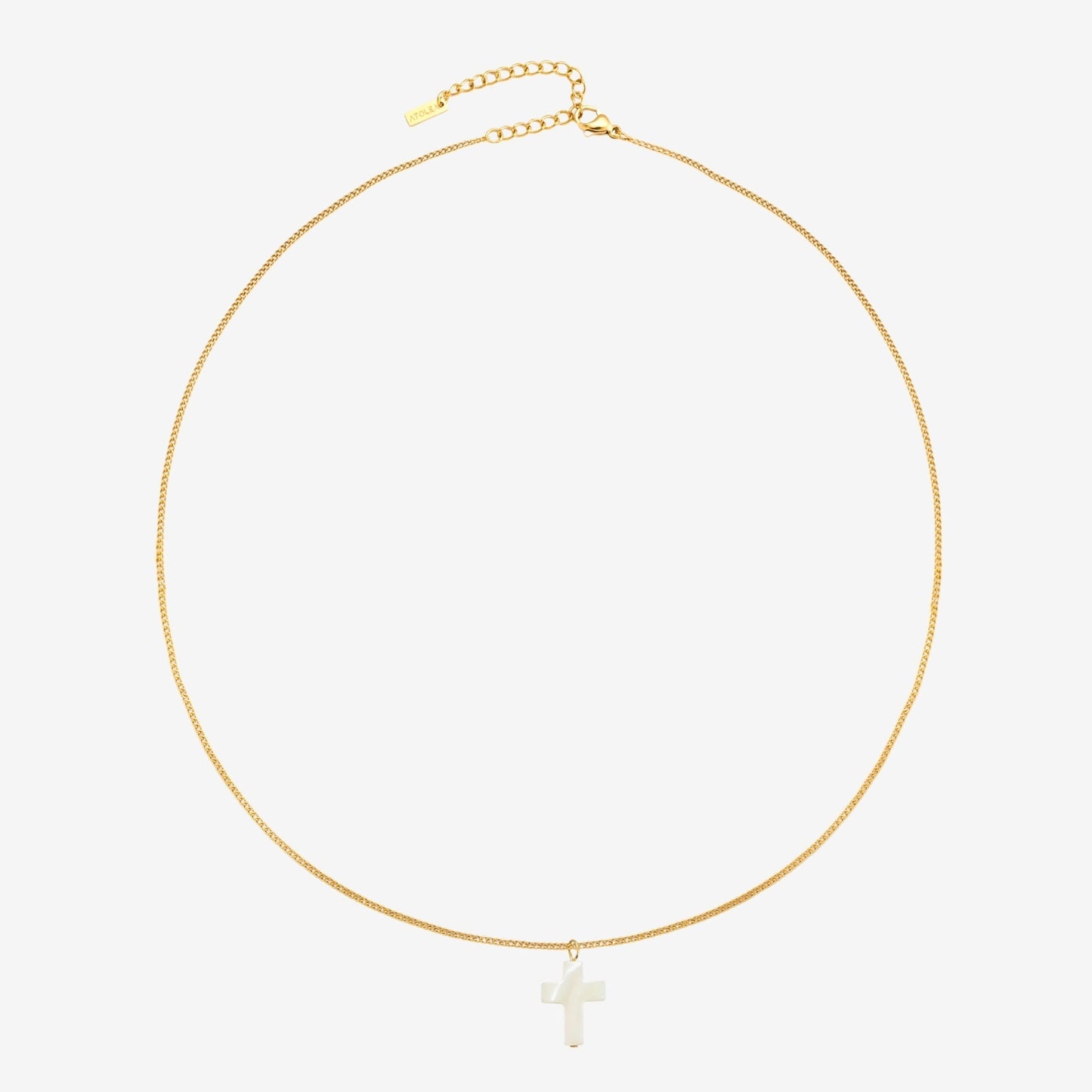 Mother of Pearl Cross Necklace