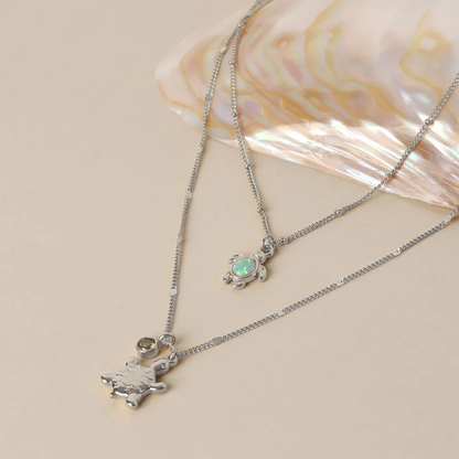 Collar de tortuga de ópalo